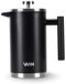 VANN® RVS French Press 1 liter voor koffie en thee – Cafetiere Isoleerkan – Dubbelwandig – Koffie maker  – Zwart