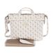 Walking Mum Sac à langer Botton Flowers Sac bandoulière Beige/Blanc Coton/Polyester avec fermeture éclair et bandoulière