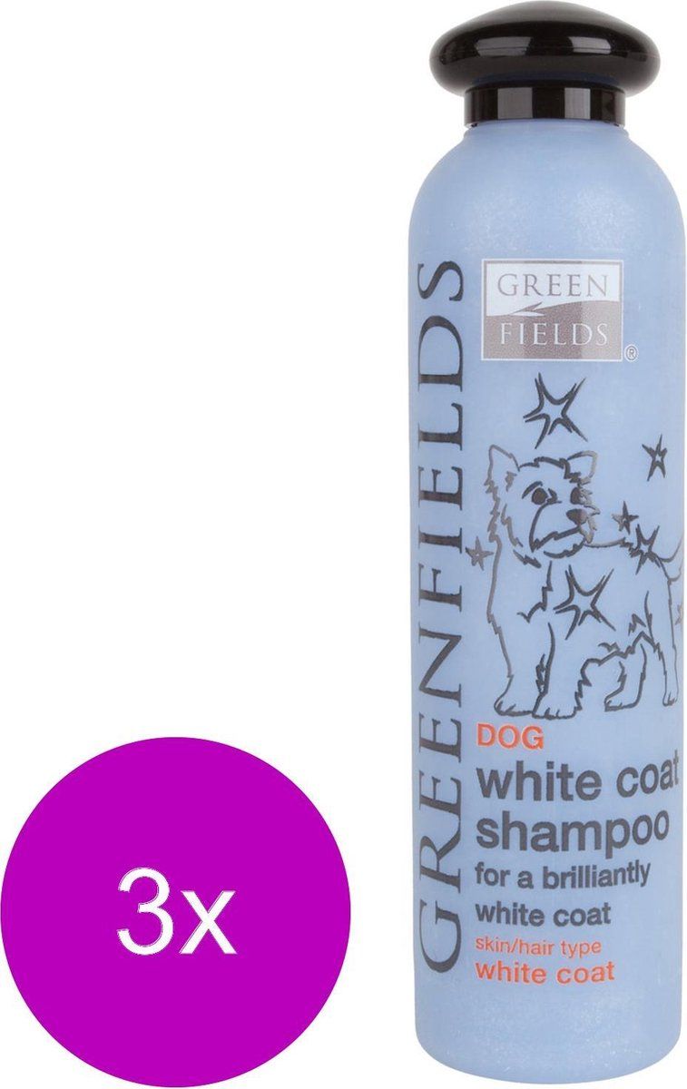 Greenfields Hondenshampoo Witte Vacht - 3 x 250 ml