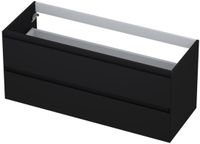 INK - Onderkast 2 Laden Greeploos Gelakt - 1200x450x520 Mm - Mat Zwart