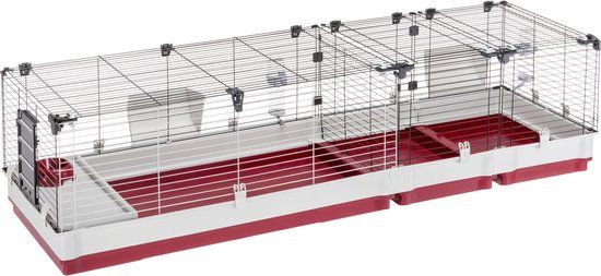 Ferplast Krolik 200 Konijnenkooi - 205x60x50cm - Rood