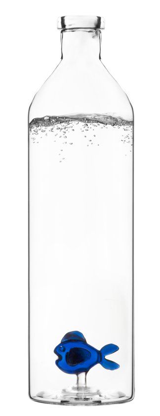 Balvi Glazen Fles 1.2 L - Vis - Transparant - 30 cm