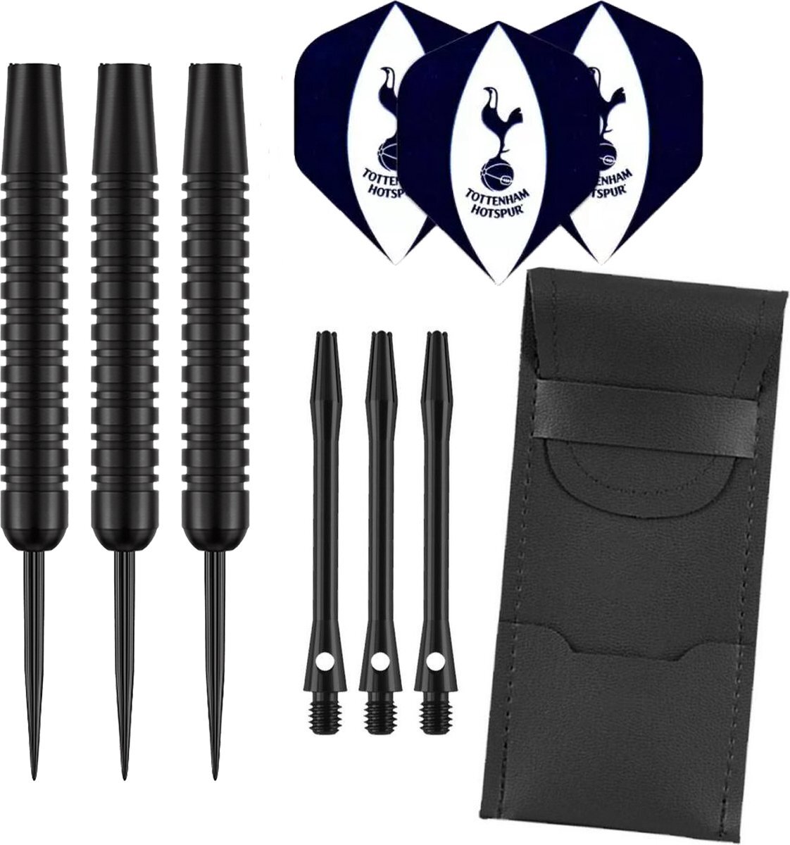 Dragon Darts Black - dartpijlen - Tottenham Hotspur - dart shafts - dart flights - 23 gram - dartspijlen