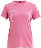 Craft Squad Jersey Solid Dames Sportshirt Roze en Wit XS