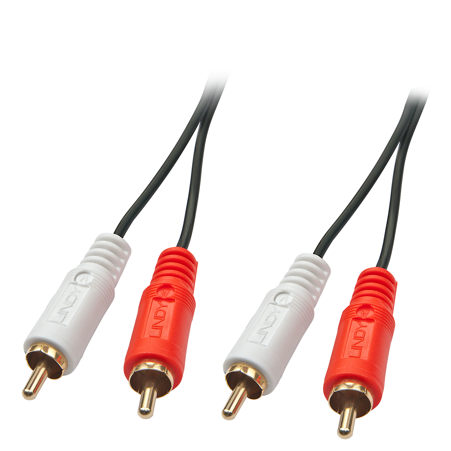 LINDY 35660 Audio kabel 1 m Wit, Rood