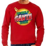 Bellatio Decorations Foute Kersttrui / sweater - The name is Santa bitches - rood voor heren - kerstkleding / kerst outfit S