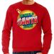 Bellatio Decorations Foute Kersttrui / sweater - The name is Santa bitches - rood voor heren - kerstkleding / kerst outfit S