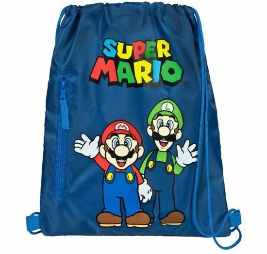 4KidsOnly Undercover Super Mario Gymtas - Zwemtas - 40 cm - Blauw - Voor Kinderen