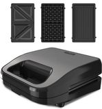 BLACK+DECKER BXSA754E Wafel Sandwichgrill 750W Grijs
