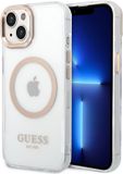 Guess Apple iPhone 14 Plus Hoesje MagSafe Hard Case Metal Outline