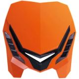 POLISPORT 8670800006 - E-BLAZE koolstofvezel koplamp met LED lamp compatibel met alle motorcross/enduro modellen in kleur oranje
