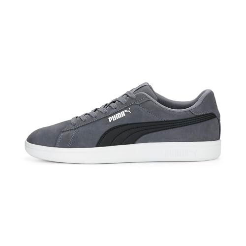 PUMA Smash 3.0 Unisex Sneakers - Gray Tile-PUMA Black-PUMA White