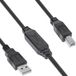 InLine USB 2.0 actieve kabel met signaalversterking, USB-A naar USB-B, printerkabelverlenging, 12,5 m, 34517A