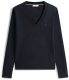 Tommy Hilfiger Dames Gebreide Trui XXL Katoen/Polyamide Blauw