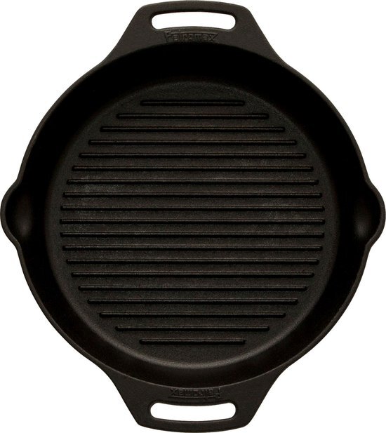 Petromax gietijzeren grillpan/ skillet 30 cm met twee grepen