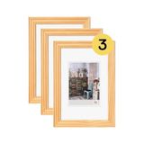 Walther Design Grado HI824H3 Fotolijst, hout, 18 x 24 cm, 3 stuks, naturel
