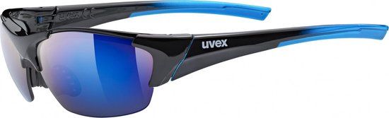 uvex Blaze III Fietsbril - Zwart/Blauw - Unisex - Maat UNI
