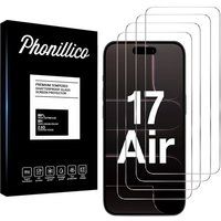 Phonillico® Gehard Glas voor iPhone 17 AIR [Pack 4] Schermbeschermer Glasfolie