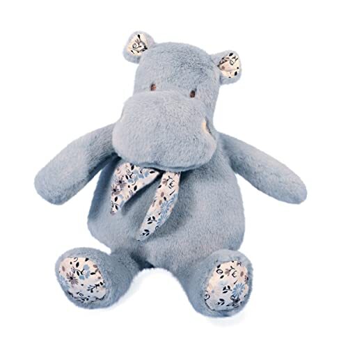 Histoire d'ours - Pluche Dier Nijlpaard - Hippo Bandana - Blauw - 22 cm - HIPPO - HO3176