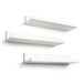 Americanflat 36 cm zwevende planken in wit - set van 3 houten planken voor muur
