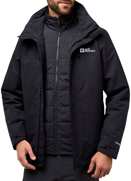 Jack Wolfskin Jasper 3in1 Jacket Men - Black - XL - 2025
