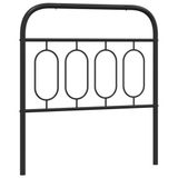 VidaXL Hoofdeind & Voeteind Zwart Staal 90 cm