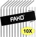 Fako Bijoux Pailles en acier inoxydable - 10 Pièces - Courbées - 21 cm - Argenté