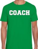 Bellatio Decorations Cadeau t-shirt voor heren - coach - groen - bedankje - verjaardag S