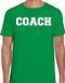 Bellatio Decorations Cadeau t-shirt voor heren - coach - groen - bedankje - verjaardag S