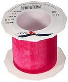 C.E. Pattberg Sheer organza lint koraalroze, 27 m cadeauverpakkinglint, 7 cm breed, accessoires voor decoratie en handwerk, decoratielint voor geschenken, voor elke gelegenheid