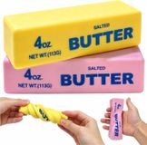 Butter Squishy grote zachte squishies - Set van 2 - Fidgetspeelgoed - Knijpspeelgoed voor kinderen en volwassenen