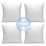 Ashler 20 x 20 buitenkussens, waterdichte inzetstukken, set van 4 waterbestendige inlegkussens, hypoallergene kussens voor terras, bank, tuin, binnen en buiten, zomer, decoratief, gemaakt in de VS