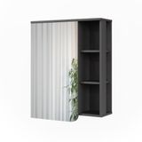 Vicco Karen Spiegelkast – 60 x 75 cm Antraciet/wit