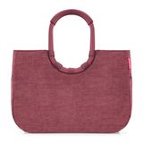 reisenthel loopshopper L – stabiele tas met praktische vakken van gerecyclede PET-flessen – charmant en waterafstotend design goud, Twist Maroon, Large
