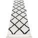 Rugsx Tapis de couloir Berbère Cross Blanc - White 80x200 cm