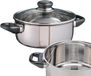Merkloos Kookpan met glazen deksel - H9,5 x D20 cm - 3 L - RVS