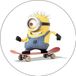 Mondo Minions Stuiterbal met Lichteffect - 10cm - Blauw/Geel - 2 stuks