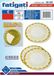 FATIGATI SRL L.Snoepdienblad + centrum rond 3 stuks 23 cm, zoals afgebeeld