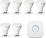 Philips Hue Starterspakket - GU10 - met 6 Spotjes - Warm tot Koelwit Licht - Incl. 1 Hue Bridge - Hue White Ambiance