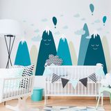 Ambiance Sticker Muursticker Kinderkamer Scandinavische Bergen AMAKA 80x120cm