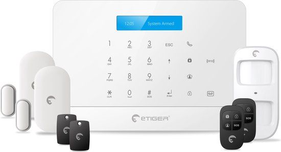 eTiger S6 Draadloos Alarmsysteem - Wit - WIFI - Smart Home Compatible
