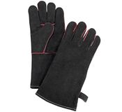 Küchenprofi BBQ-grillhandschoenen Texas, hittebestendig, van echt ruw leer, voor grillen, koken en bakken, met ophanglus, zwarte kookhandschoenen, maat XL/11