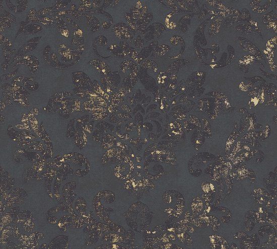 A.S. Création Zwart Goud Barok Behang - AS Neue Bude 2.0 editie 2 - Vliesbehang