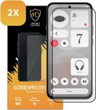 MobyDefend 2-Pack MobyDefend Screenprotectors - Geschikt voor Nothing Phone (4b) - Screensavers Met Zwarte Randen - Gehard Glas