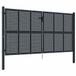 vidaXL Tuinpoort Antraciet Staal 300x150 cm