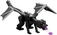 Mattel Minecraft Aanval met Drakenadem van de Enderdraak Actiefiguur met 10 schijven