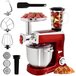Royalty Line PKM2100BG Keukenmachine - Keukenrobot - 2100W - Foodprocessor met Blender en Vleesmolen - Mengkom 7.5 Liter - Rood