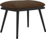 vidaXL Voetenbank 45x29,5x35 cm stof en kunstleer bruin