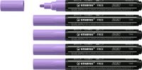 STABILO FREE Acryl Marker T300 Ronde Punt 2-3 mm Licht Lila - Doos 5 stuks