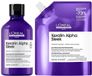L'Oréal Professionnel Keratin Alpha Sleek Shampoo Refill Set - 300+500ml